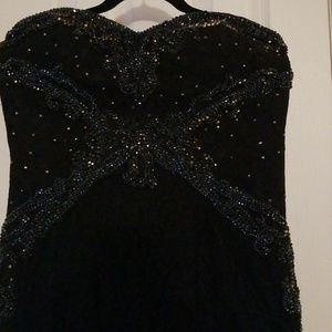 Strapless mother of the bride gown